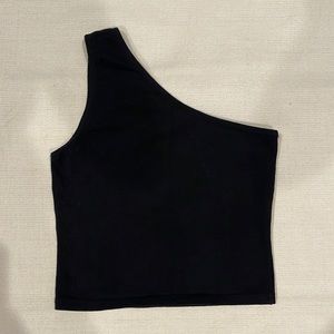 Brandy Melville One Shoulder Black Top